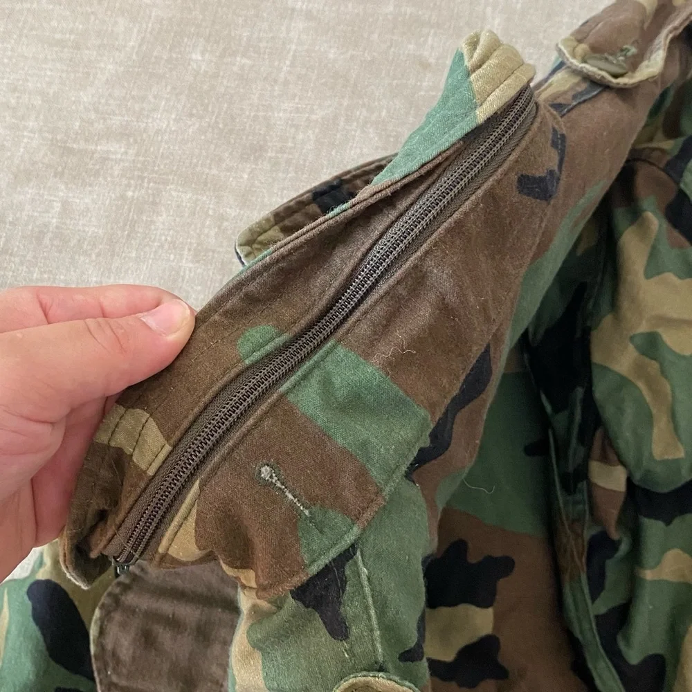 Vintage Military Woodland Camo M-65 Field Jacket
